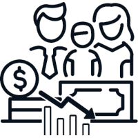 A family being impacted by financial loss